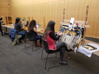 Chilkat Weaving demo at the Alaska Native Studies Conference